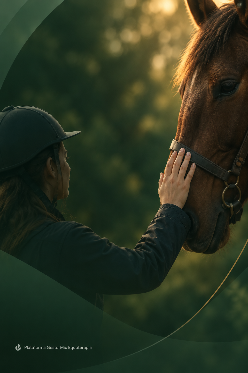 Equoterapia — cavalo e praticante